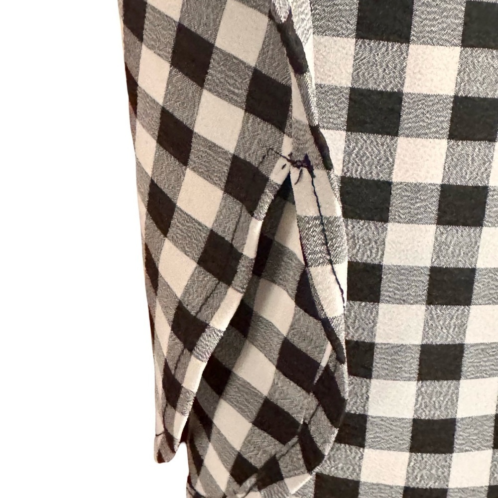 Anne Klein Black and White Checkered Blouse - Picture 3 of 5